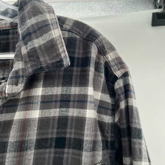 Eddie Bauer Men's Plaid Button Up Shirt Gray/Multi Size Large Long Sleeve - Picture 4 of 9